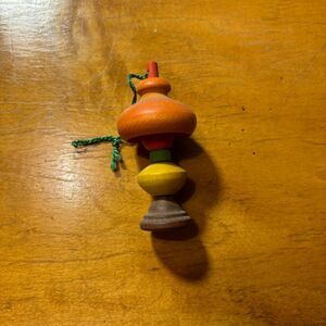 Vintage Wooden Midecentury Ornament Lamp Shape